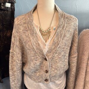 Garage Oatmeal Cardigan Sweater